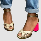 Milviana | Klassikalised Avatud Varbaga Sandaalid Sääre Rihmaga